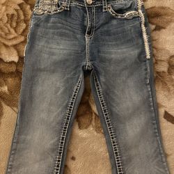 Answer Me Jeans Size 13/30 Bootcut Rhinestone Embellishment New without tags