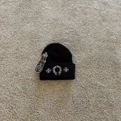 Chrome heart beanie