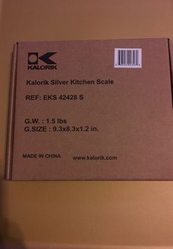 BRAND NEW KALORIK SILVER KITCHEN SCALE