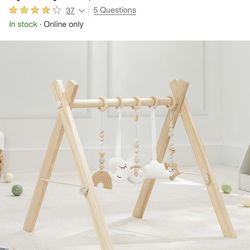 Wooden baby gym