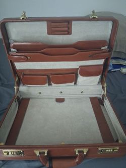 Moving Sale leather briefcase