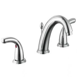 Builders 8 in. Widespread 2-Handle High-Arc Bathroom Faucet in Chrome