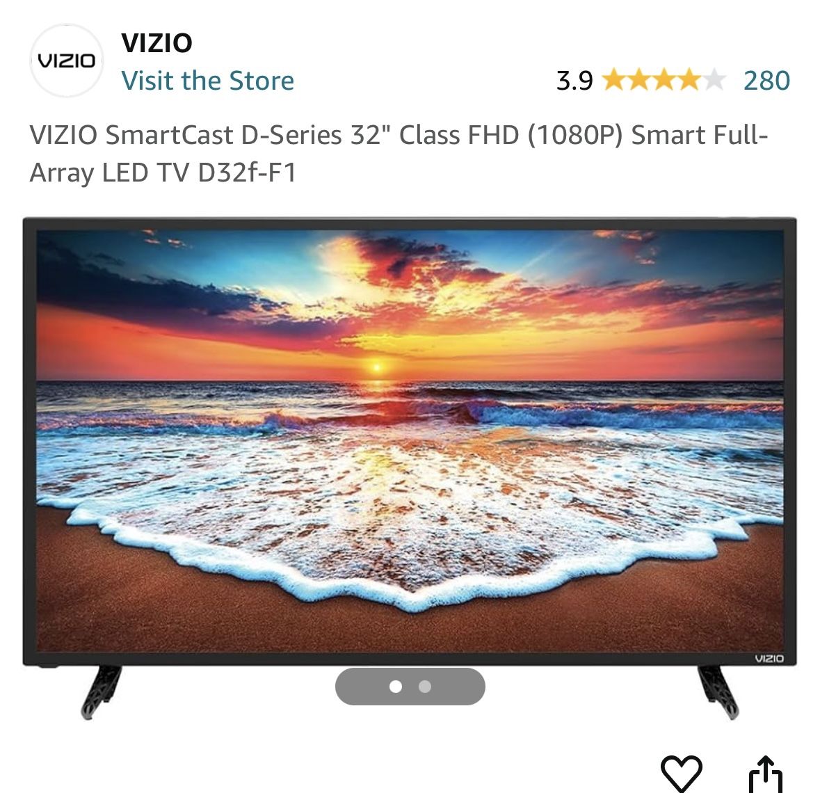 Used Vizio 32” D32f-F1 Smartcast TV