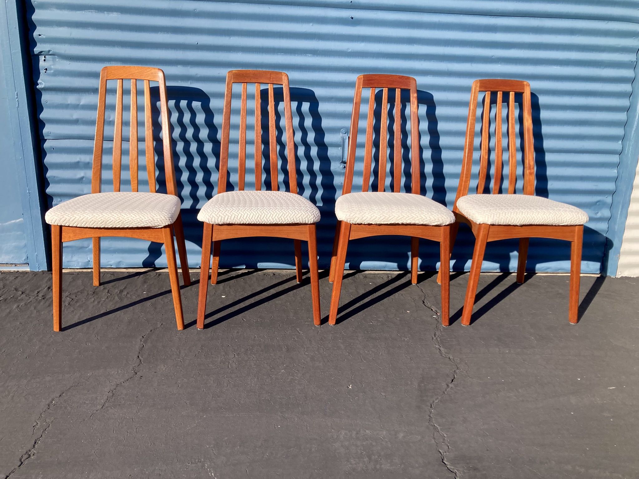 Authentic Danish Benny Linden Midcentury Teak Dining Chairs(set of 4)