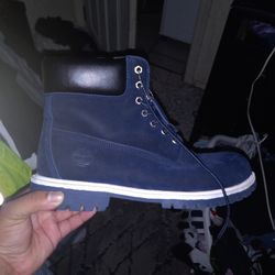 Navy Blue Suede Timberland Boots 