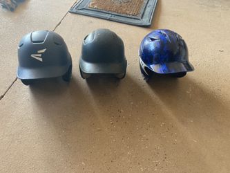 Baseball helmets selling together