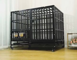 50in Large Heavy Duty Dog Crate with Wheels