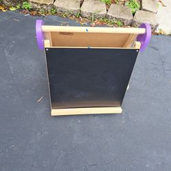Childrens Chalkboard/dry Eraser W Cup Holder