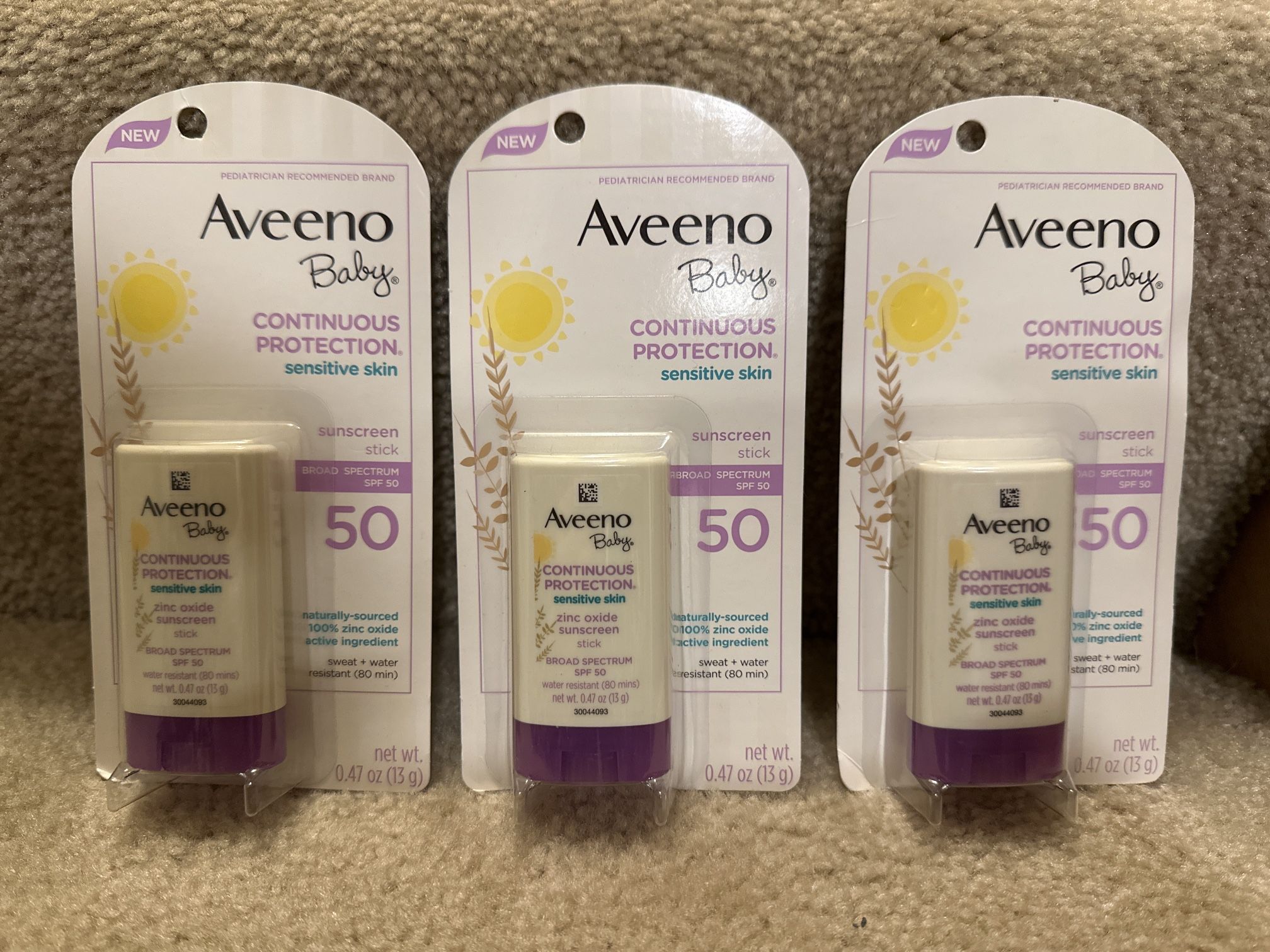 Aveeno Baby Sunscreen Stick SPF 50 new $6/item