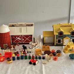 Vintage Fisher-Price Play Family House And Farm