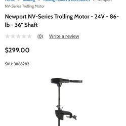 Newport 86 Lb Trolling Motor 