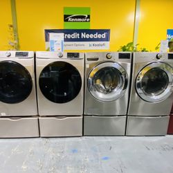 Washer And Dryer With Pedestal A Pagos 