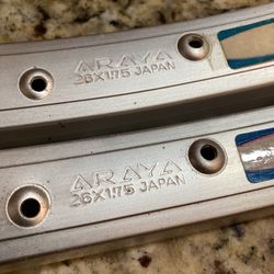 ARAYA 7x OLD SCHOOL BMX CRUISER WHEELS SET HOOPS RIMS 26” BIKE BICYCLE