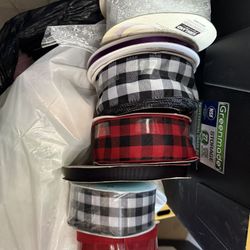 7 Big Rolls Of Ribbon New $5 Each 