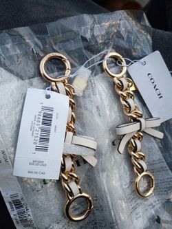 coach Gold Chain Bow Charm purse Keychain