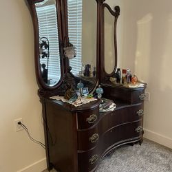 Antique Dresser With Vanity