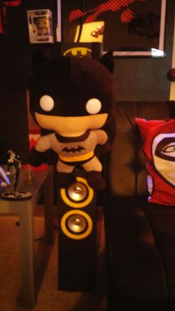 Batman tower bluetooth speaker with light up signal