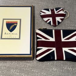 Spinal Of London Union Jack, Coin Purse & Key Fob Vintage