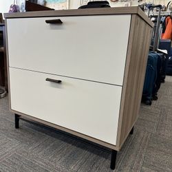 Wood Lateral File Cabinet, Sky Oak Finish, New