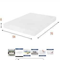 FDW 6” Full Mattress – Gel Memory Foam – Medium Firm – CertiPUR-US – Excellent Condition