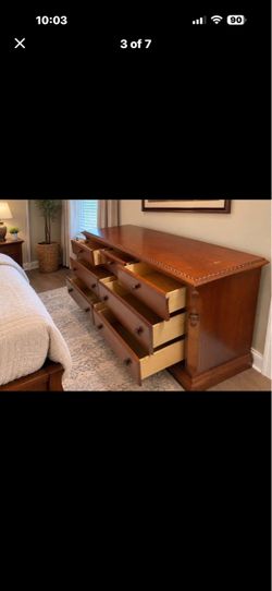 Solid Wood Dresser with 9 Drawers