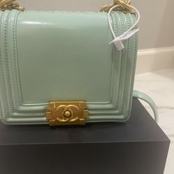 Chanel blue Medium Boy Bag