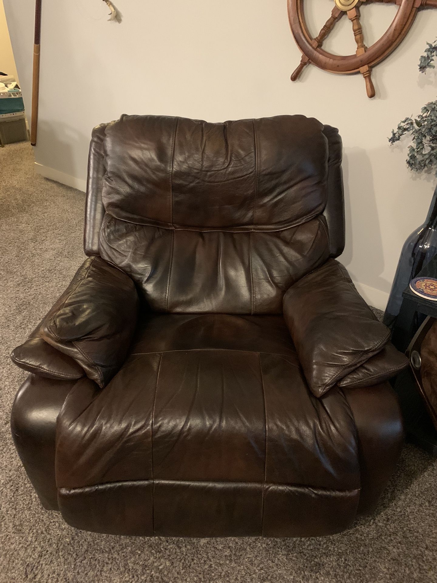 Brown Leather Recliner