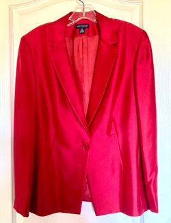 Ann Taylor - Red satin blazer