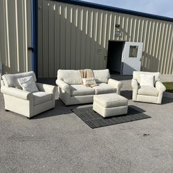Beautiful White Century Couch Set (Retail 6,800) (Free delivery)