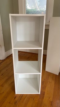 White 3-Cube Storage Organizer Shelf / Bookcase – 36” Tall