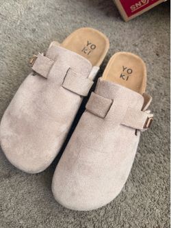 Birkenstock Style Dupe Beige Slip-On Clogs