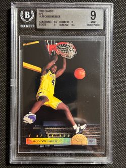 1993 CLASSIC LPS HOLO #LP1 CHRIS WEBBER ROOKIE RC BGS 9 MINT UOFM WOLVERINES