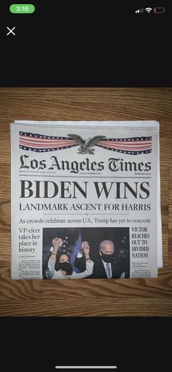 LA Times Biden Harris President Election