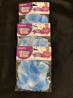 Baby Blue Flower Petals 3 Packages