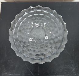 Vintage Indiana Glass Whitehall Cubit Crystal 3-Toed Serving Platter
