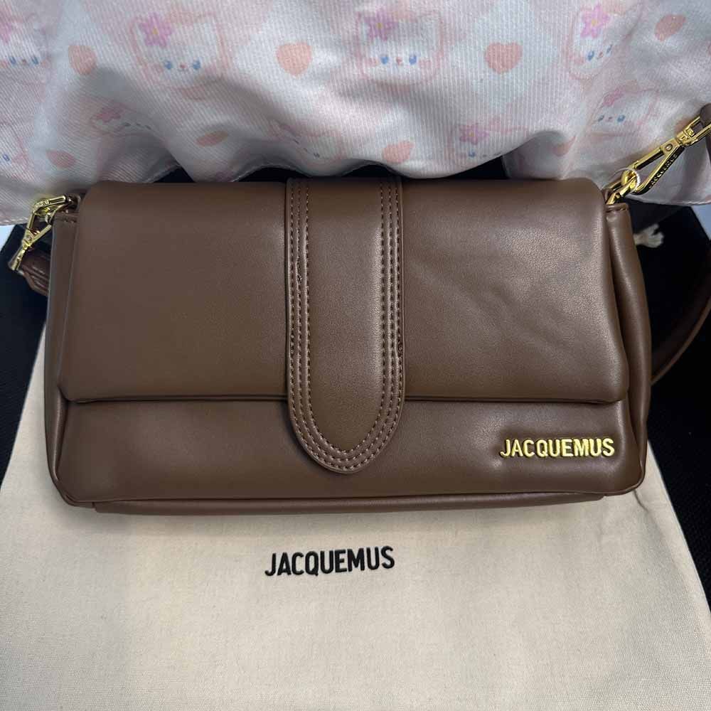Jacquemus Flap Leather Shoulder Crossbody Bag Womens Brown 