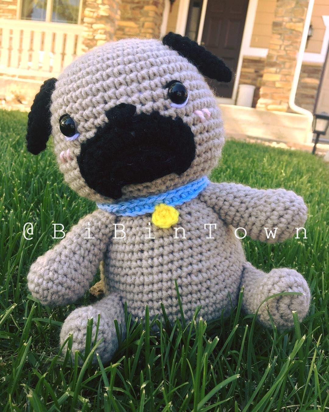 Pug Crochet Stuffed Animal 