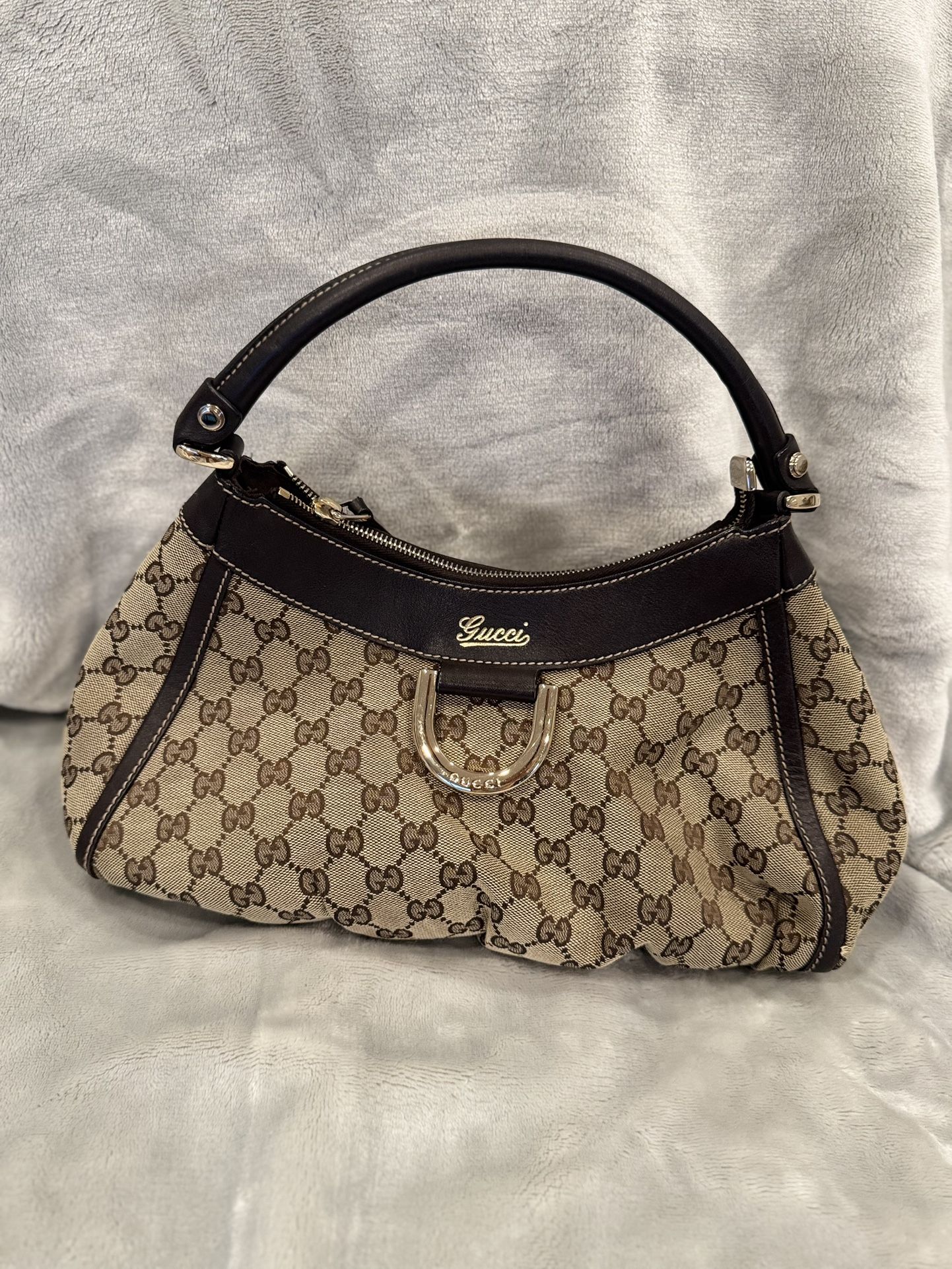 Gucci Hand Bag Brown Canvas