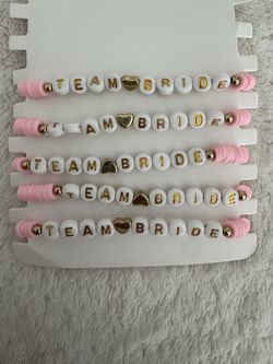 Team Bride Friendship Bracelets- Set of 5