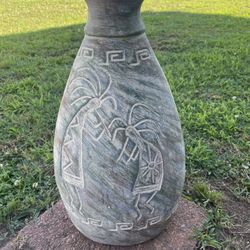 Kokopelli  Clay Pottery Vase Urn Heavy Duty