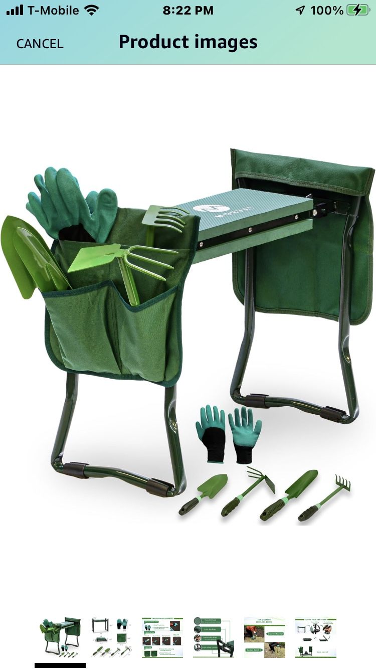 Morvat Heavy Duty Garden Kneeler and Bench Stool Seat for Men Women & Seniors, Includes EVA Foam Pad Knee Protectant with Added Safety Locks, Plus Pai