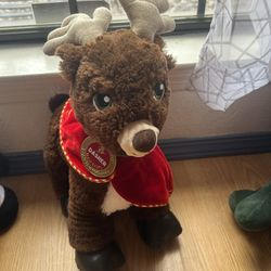 Build a Bear Dasher Santas Reindeer Christmas Plush Animal Toy With Cape