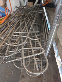 Wire metal chrome shelf side backing ledges
