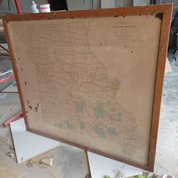 Antique Framed Picture Of Missouri's Map