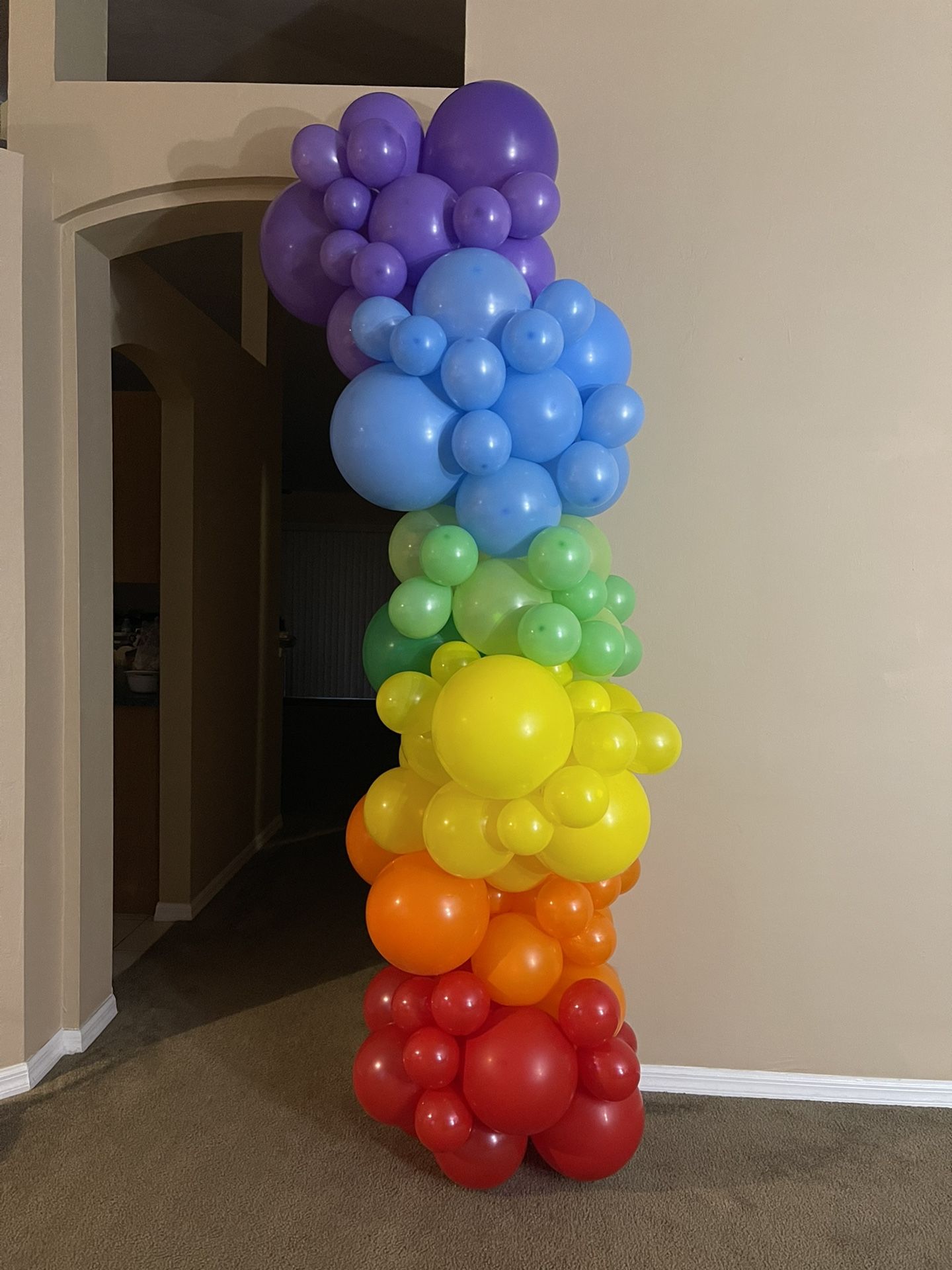 Rainbow 10ft Balloon Garland