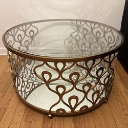 Hammary Bob Mackie Cocktail Table . Metal And Glass
