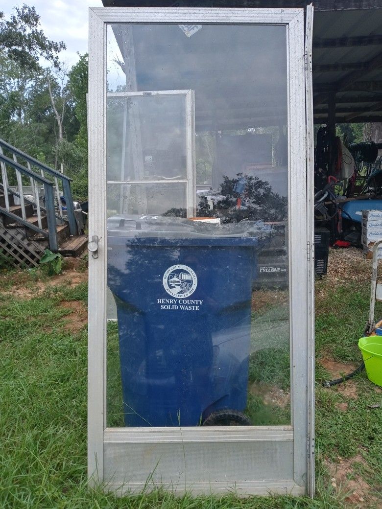 Aluminum Glass Door 35x79