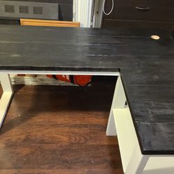 L-Shaped Wood Desk