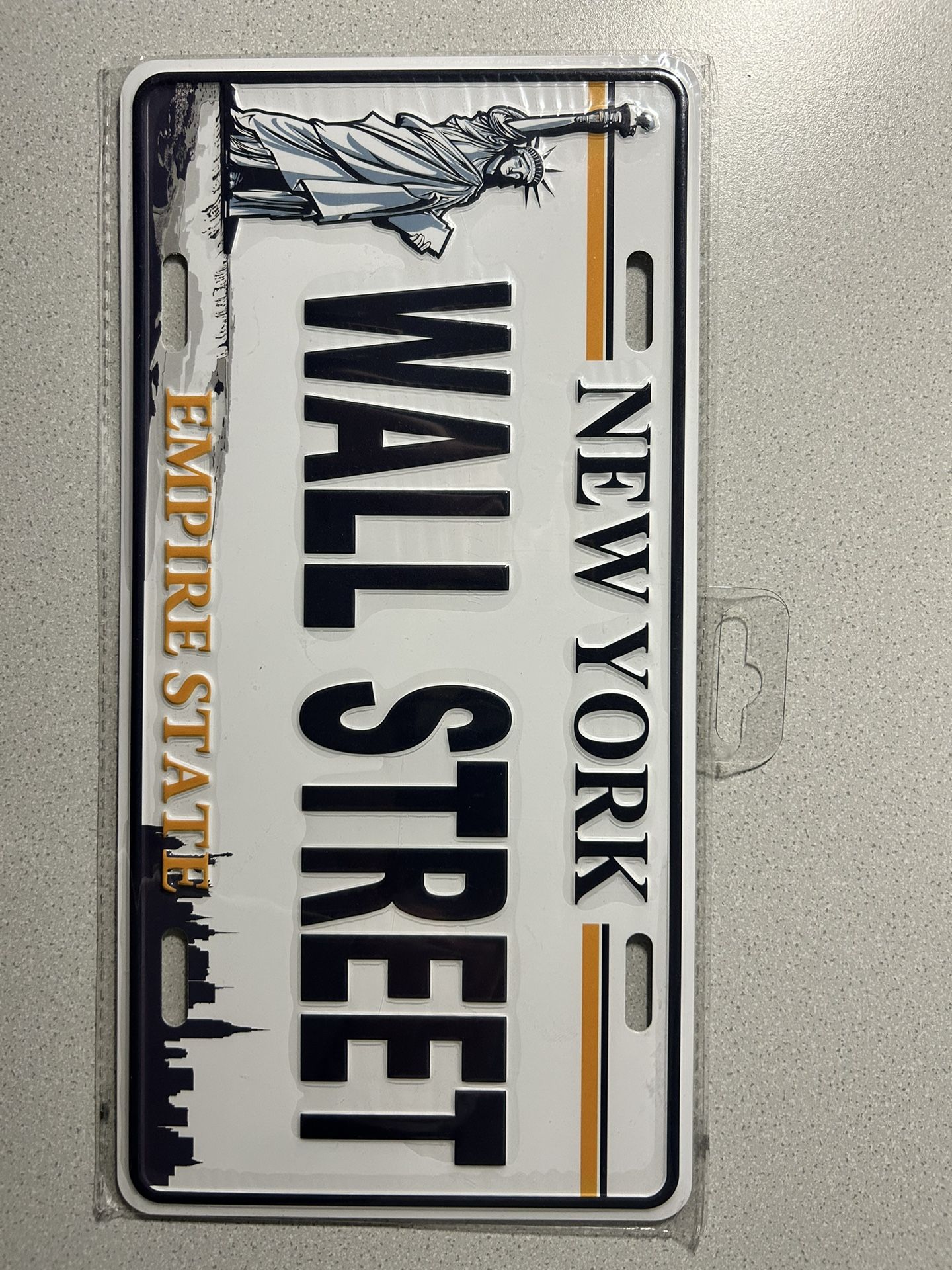 Wall Street Car Number Plate