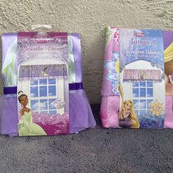 Princess And The Frog & Tangled Valance Curtain 50x17”